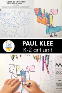 Klee Unit-Line Lesson Plans for Elementary Art Class