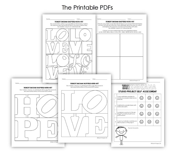 Robert Indiana Unit Supporting Printables