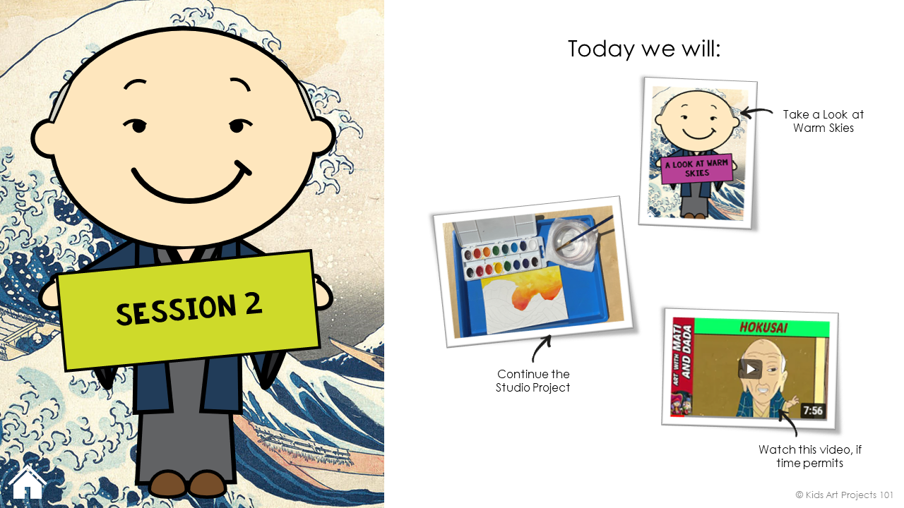Hokusai Art Project for Kids-Session 2