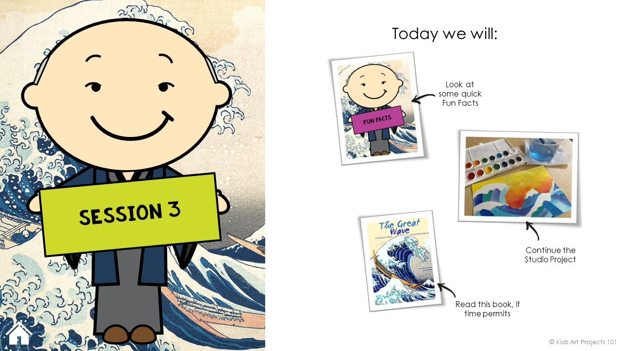 Hokusai Art Project for Kids-Session 3