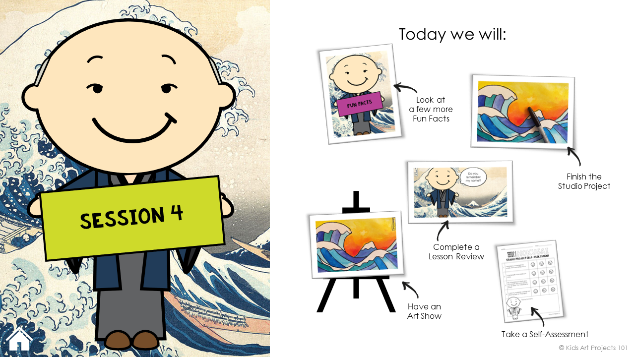 Hokusai Art Projects for Kids-Session 4