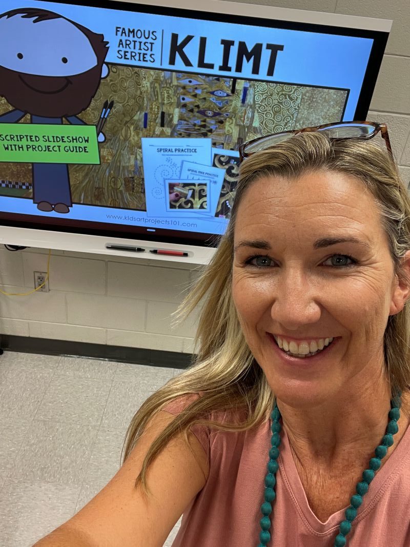 Digital Art Presentation for Klimt Art Project for Kids