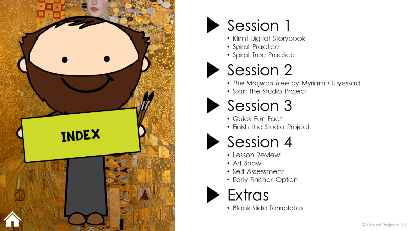 Klimt Art Project- Elementary Art Lessons Index