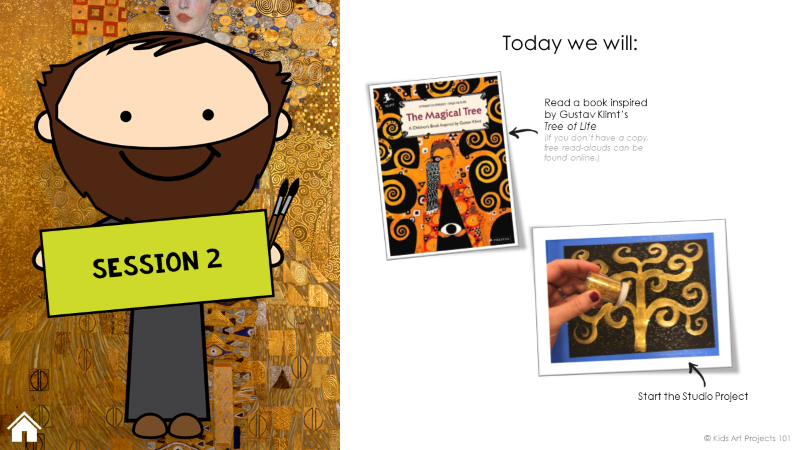 Klimt Art Project for Kids-Session 2
