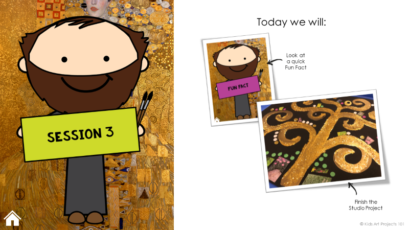 Klimt Art Project for Kids-Session 3