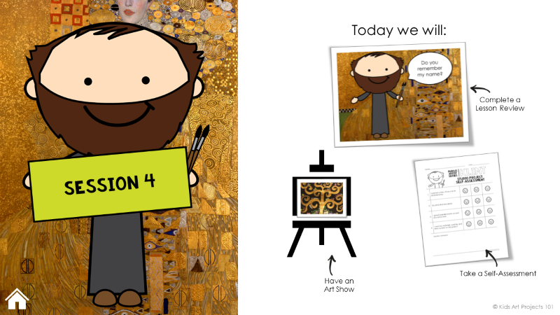 Klimt Art Project for Kids-Session 4