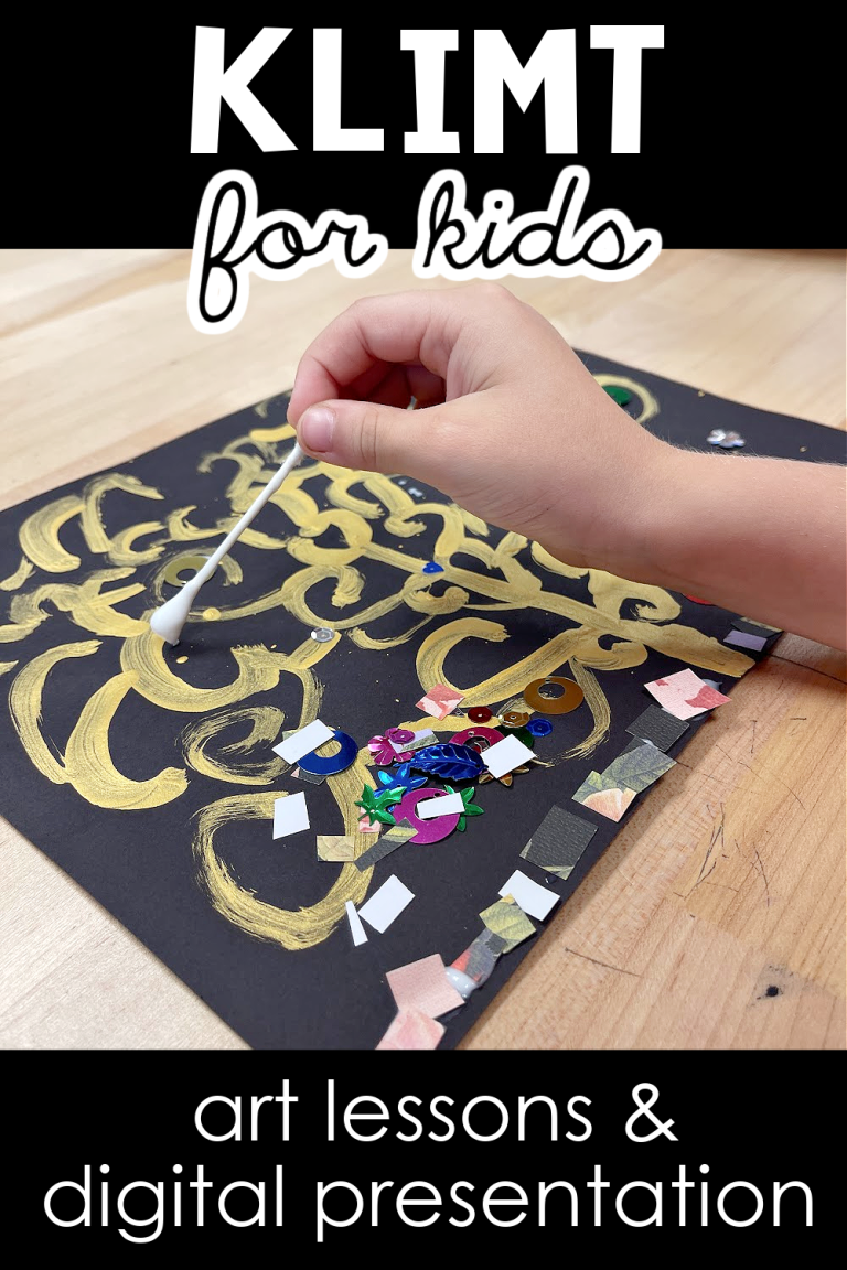 Klimt Tree of Life Art Project - Elementary Art Lessons and Digital Presentation for Kids