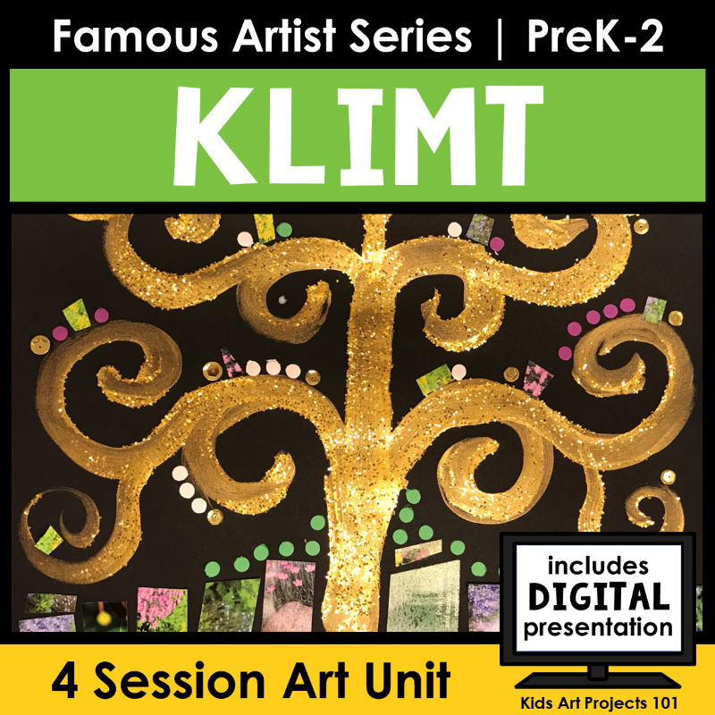 Klimt Tree of Life Art Unit for Elementary Art Lessons - First Grade Art Curriculum