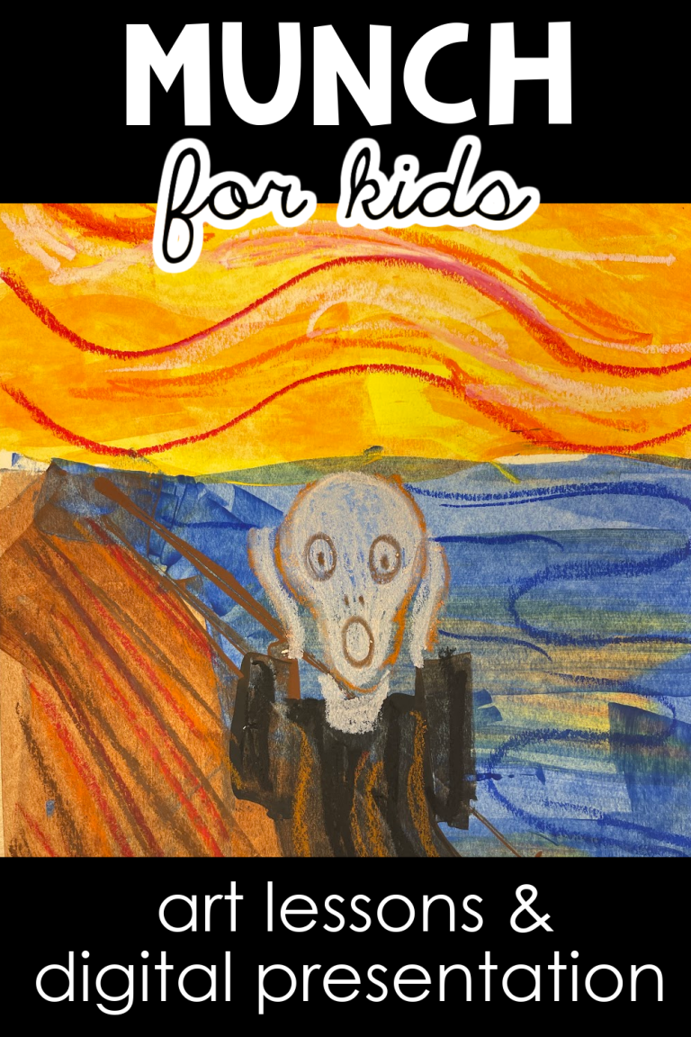 Munch The Scream Art Project - Elementary Art Lessons and Digital Presentation for Kids