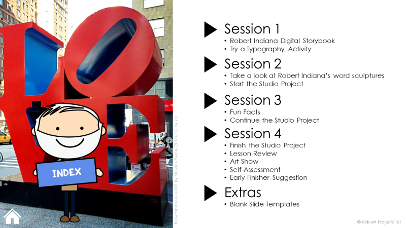 Indiana Art Project- Elementary Art Lessons Index