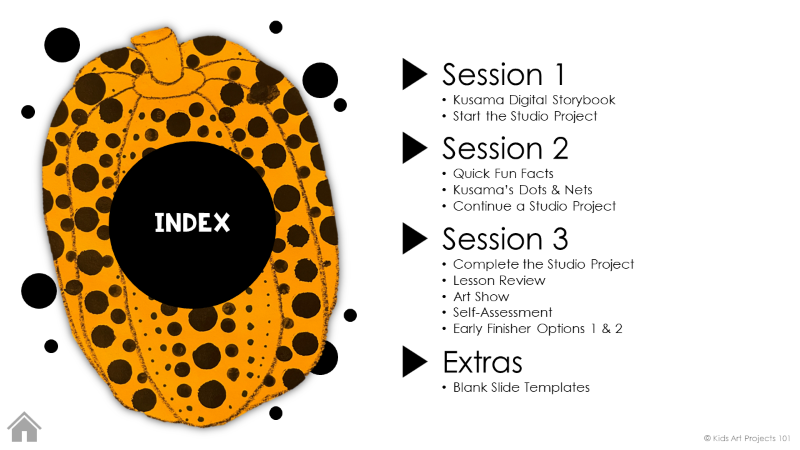 Kusama Art Project- Elementary Art Lessons Index