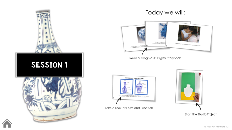 Ming Vases Art Project for Kids-Session #1